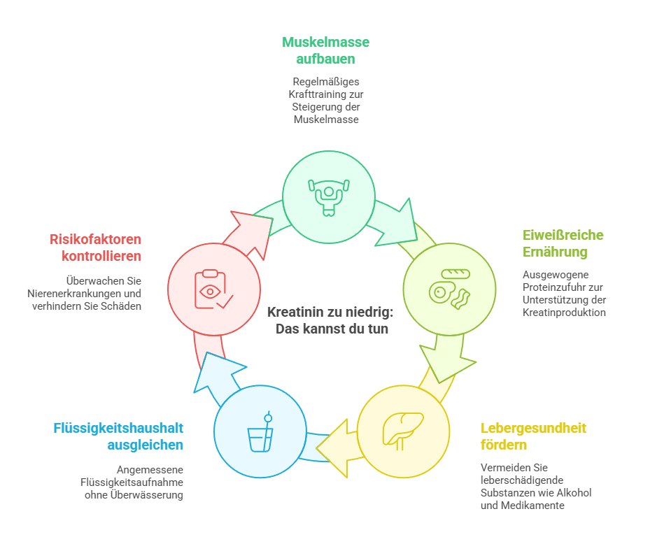 Behandlung_ Was tun bei zu niedrigem Kreatininwert_ Grafik