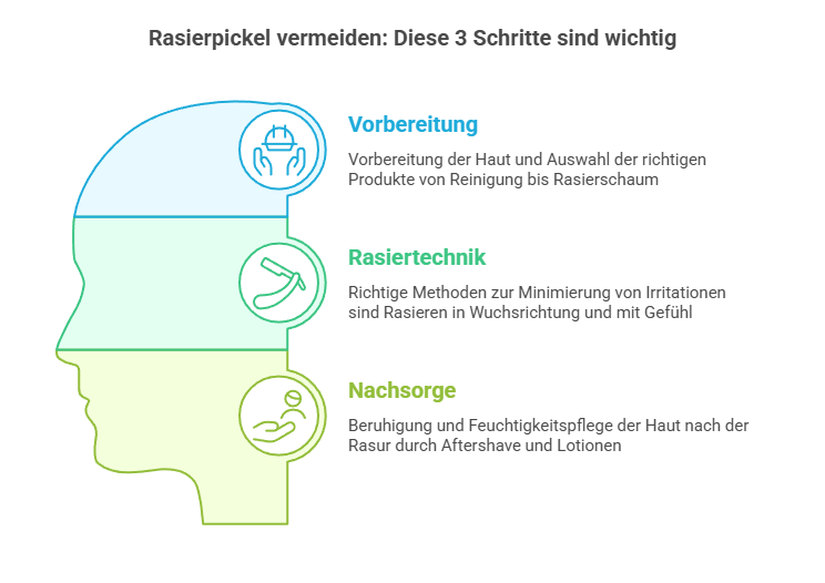 Rasierpickel vermeiden - Grafik