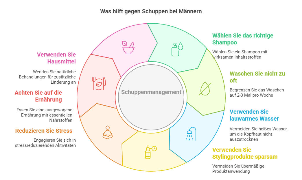 Was hilft gegen Schuppen_ Die besten Maßnahmen für Männer - Grafik