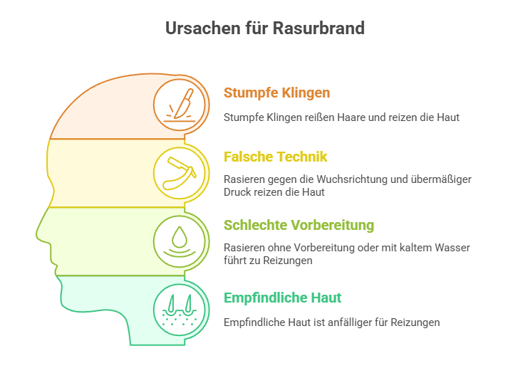 Rasurbrand vermeiden_Ursachen für Rasurbrand_Grafik