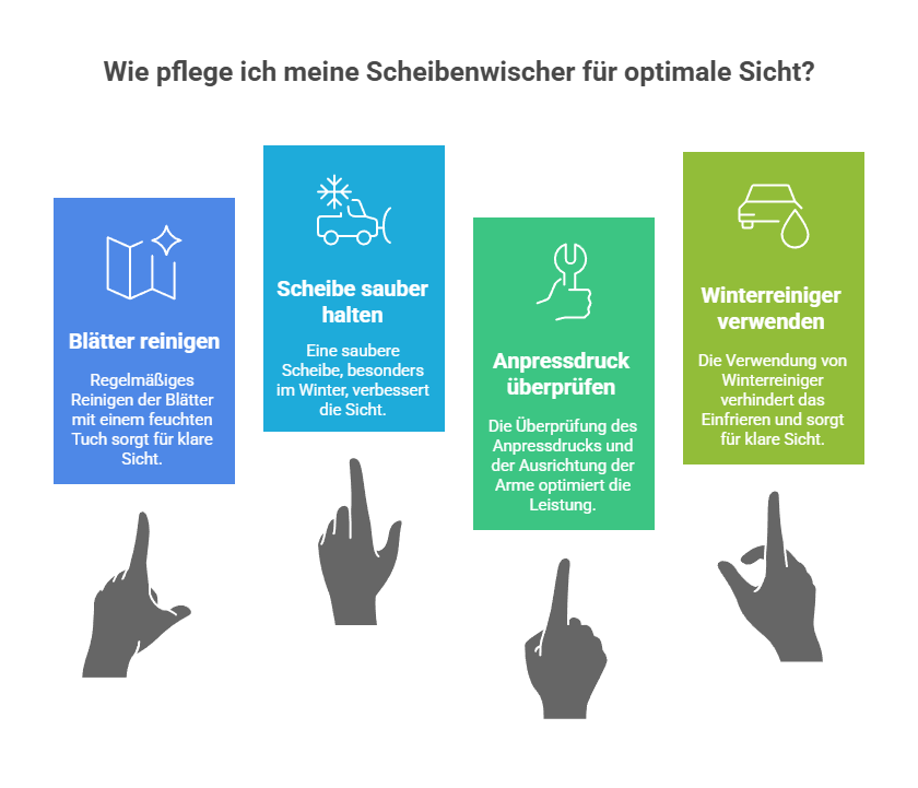 Scheibenwischer Pflege-Tipps für dauerhaft gute Sicht - Grafik