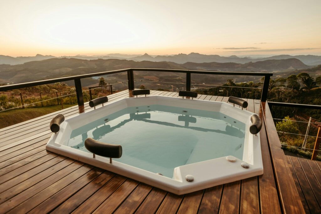 Whirlpool Outdoor auf Terrasse