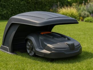 Mähroboter Garage aus Kunststoff