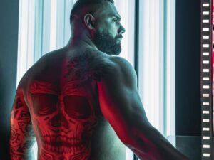 Totenkopf Tattoo am Rücken