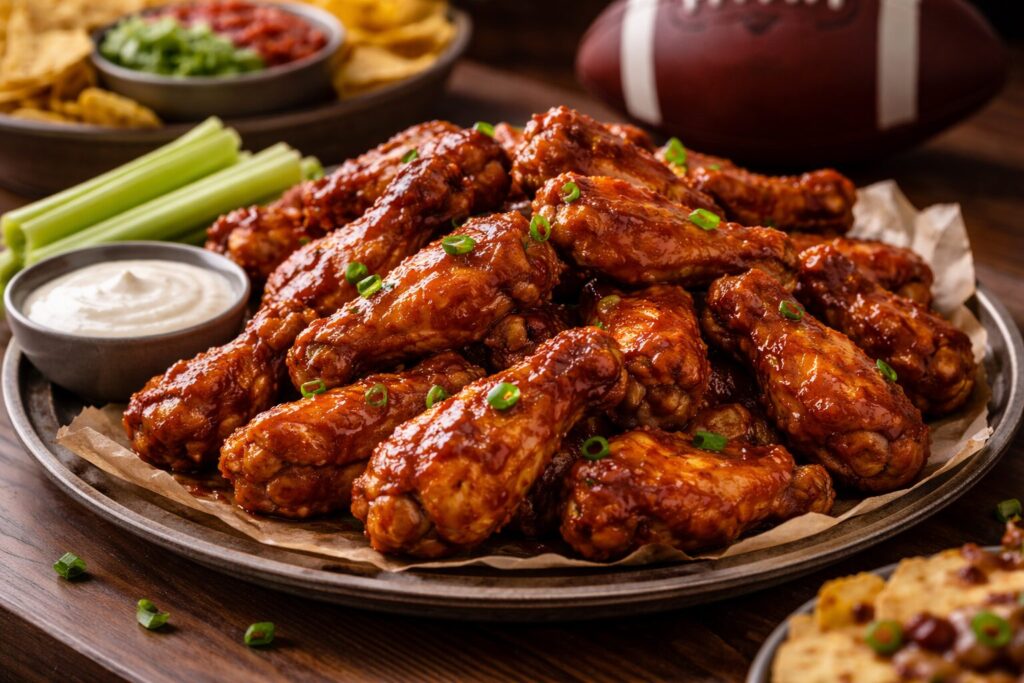 Chicken Wings sind ein beliebter Snack beim Super Bowl