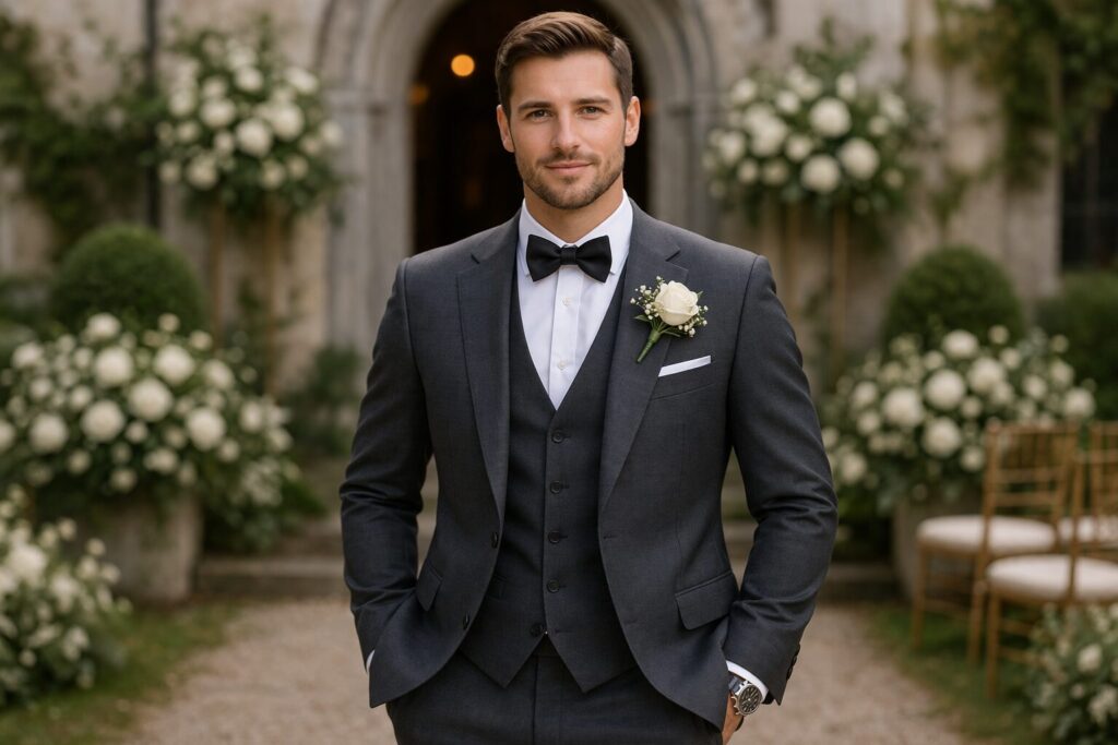 Dunkler Anzug als Klassiker bei Hochzeiten