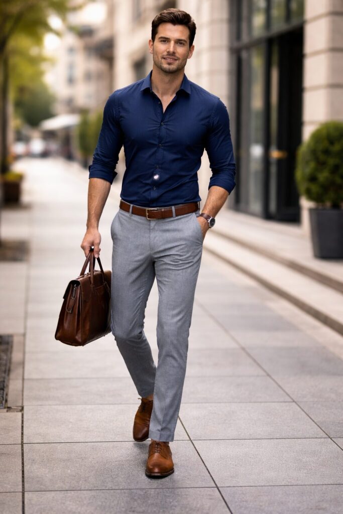 Grau und Blau in Kombination ist klassisch und geht immer