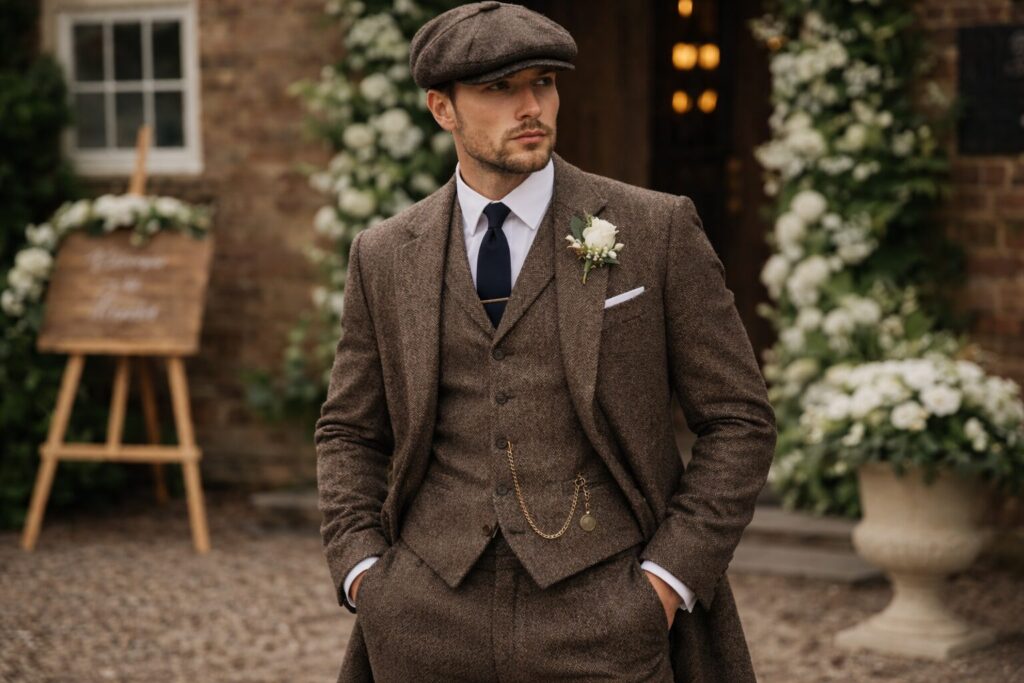 Auf die Hochzeit mit Peaky Blinders Anzug