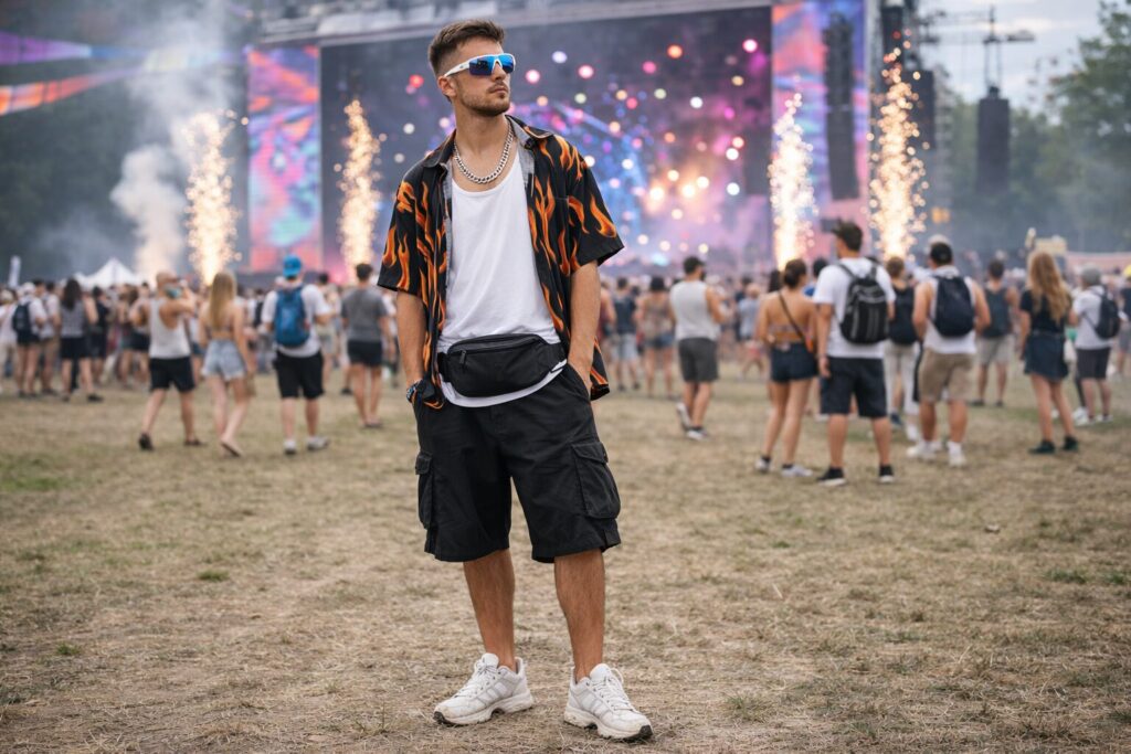 Elektro und Rave Outfit für Männer