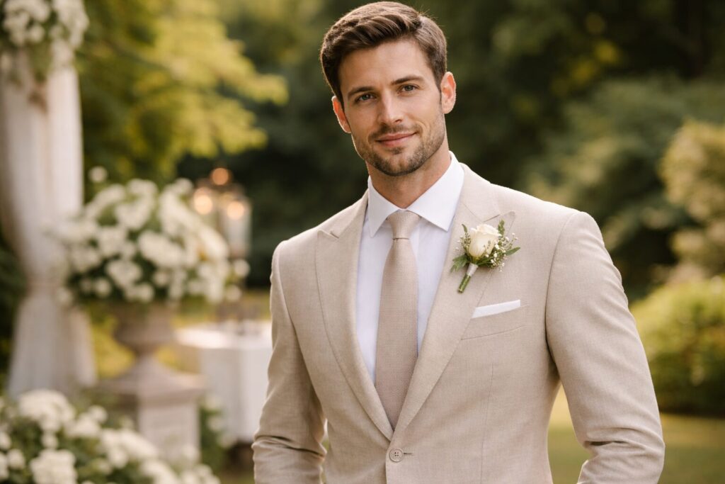 Sommerlicher Anzug für den Bräutigam