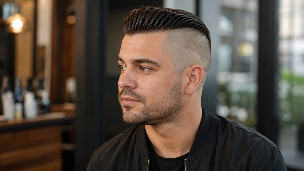 Klassischer Undercut mit starkem Kontrast