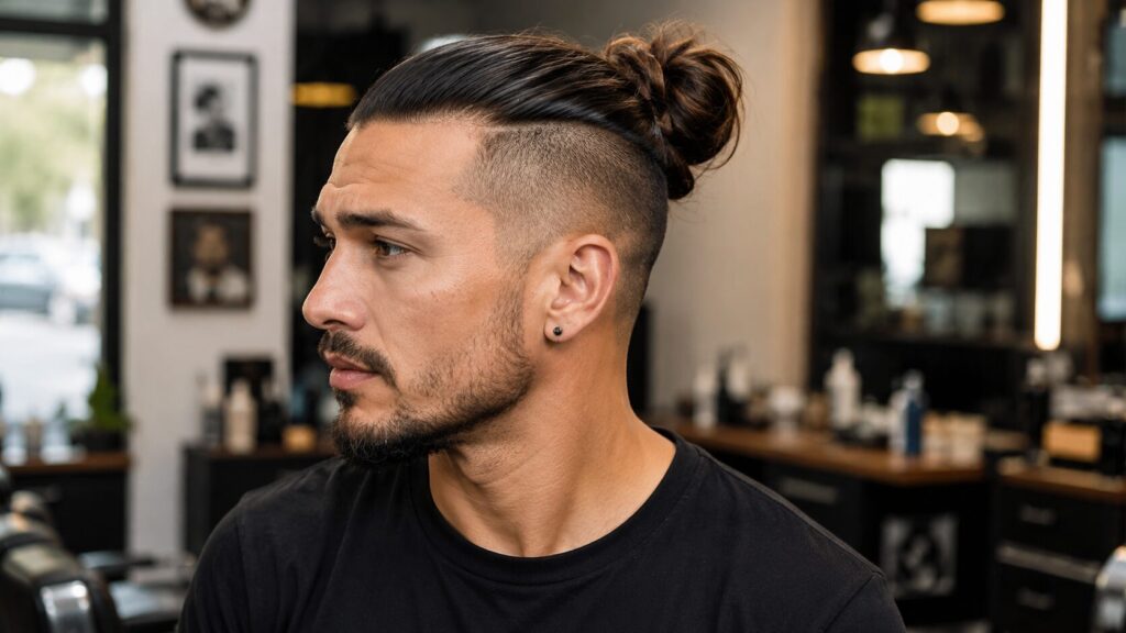 Männer Undercut mit Bun