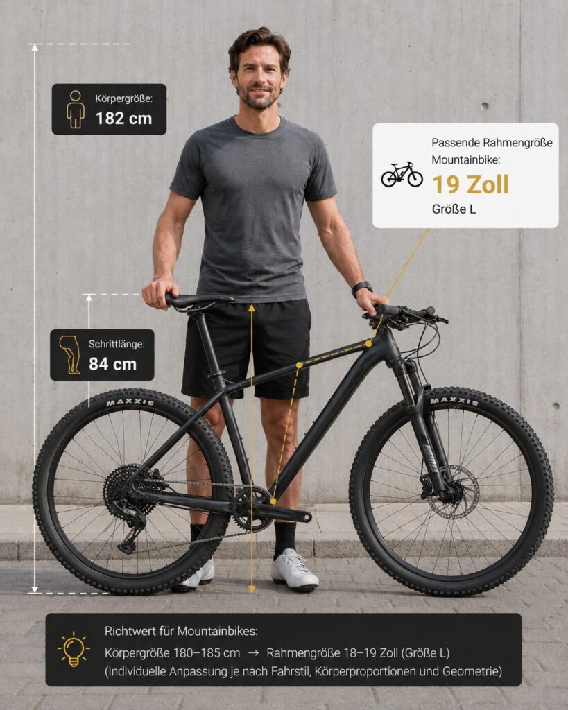 Richtige Rahmengröße für Mountainbike